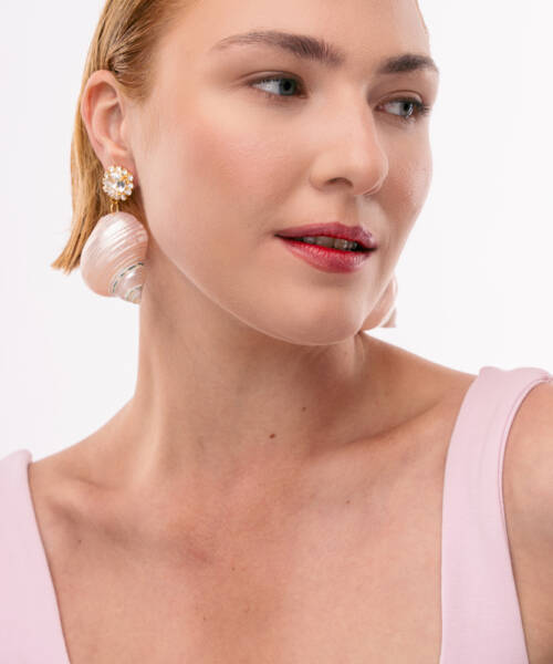 Σκουλαρίκια Κοχύλι pastel ροζ